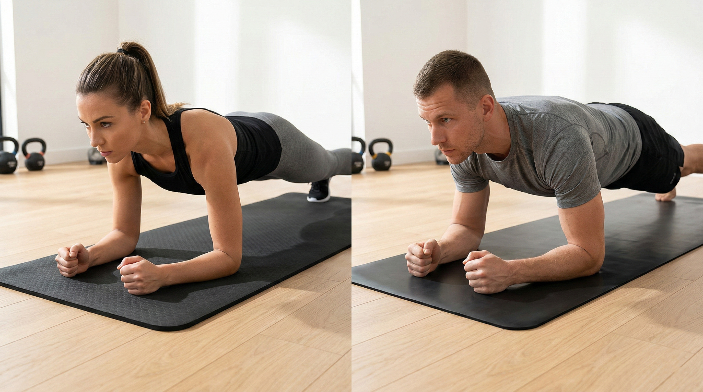TPE vs rubber yoga mat comparison for strength training plank at home