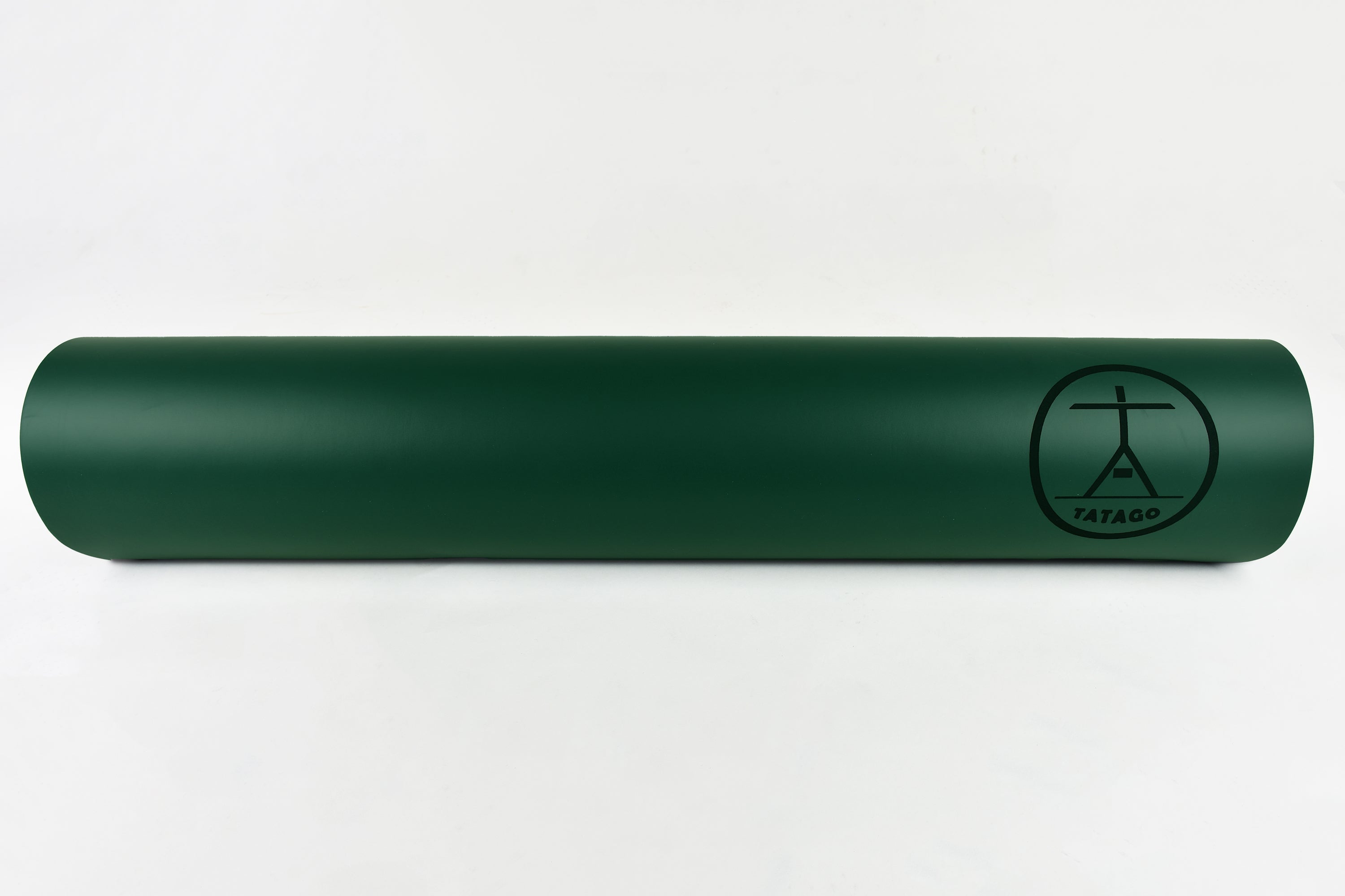 Tatago extra large green yoga mat rolled, premium PU top and natural rubber base, wide thick non-slip fitness mat for tall users and home workouts.