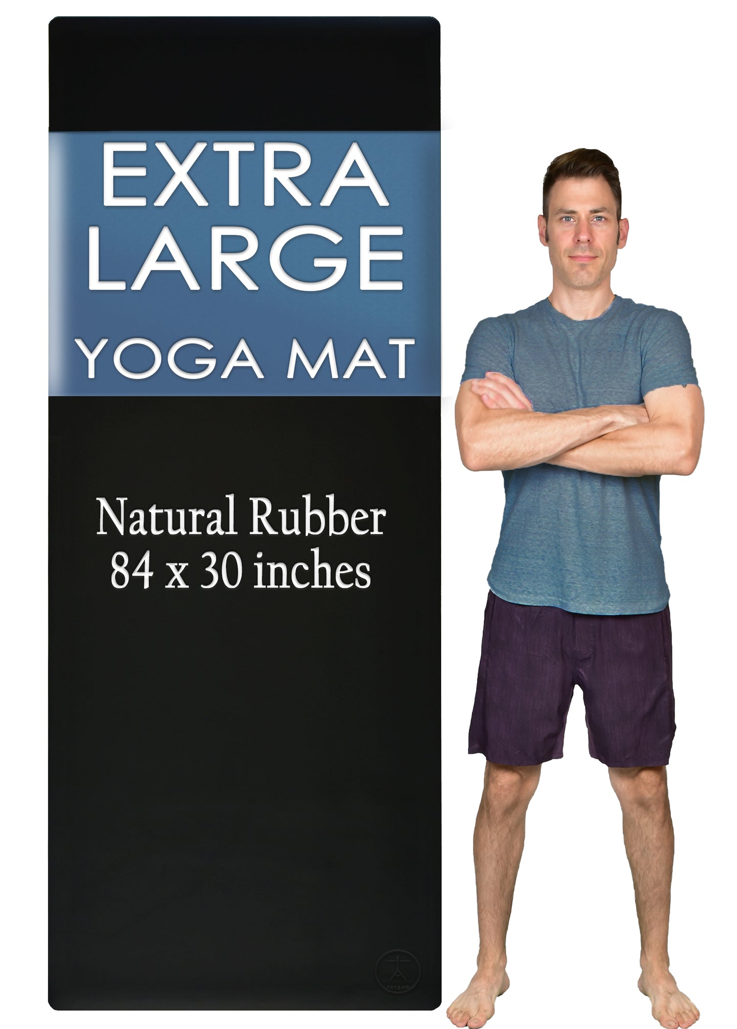 XL natural rubber yoga mat xl