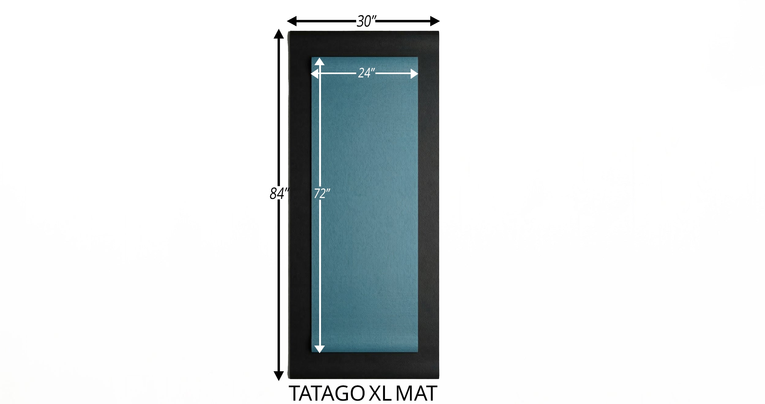 large yoga mat compared to standard yoga mat showing size difference