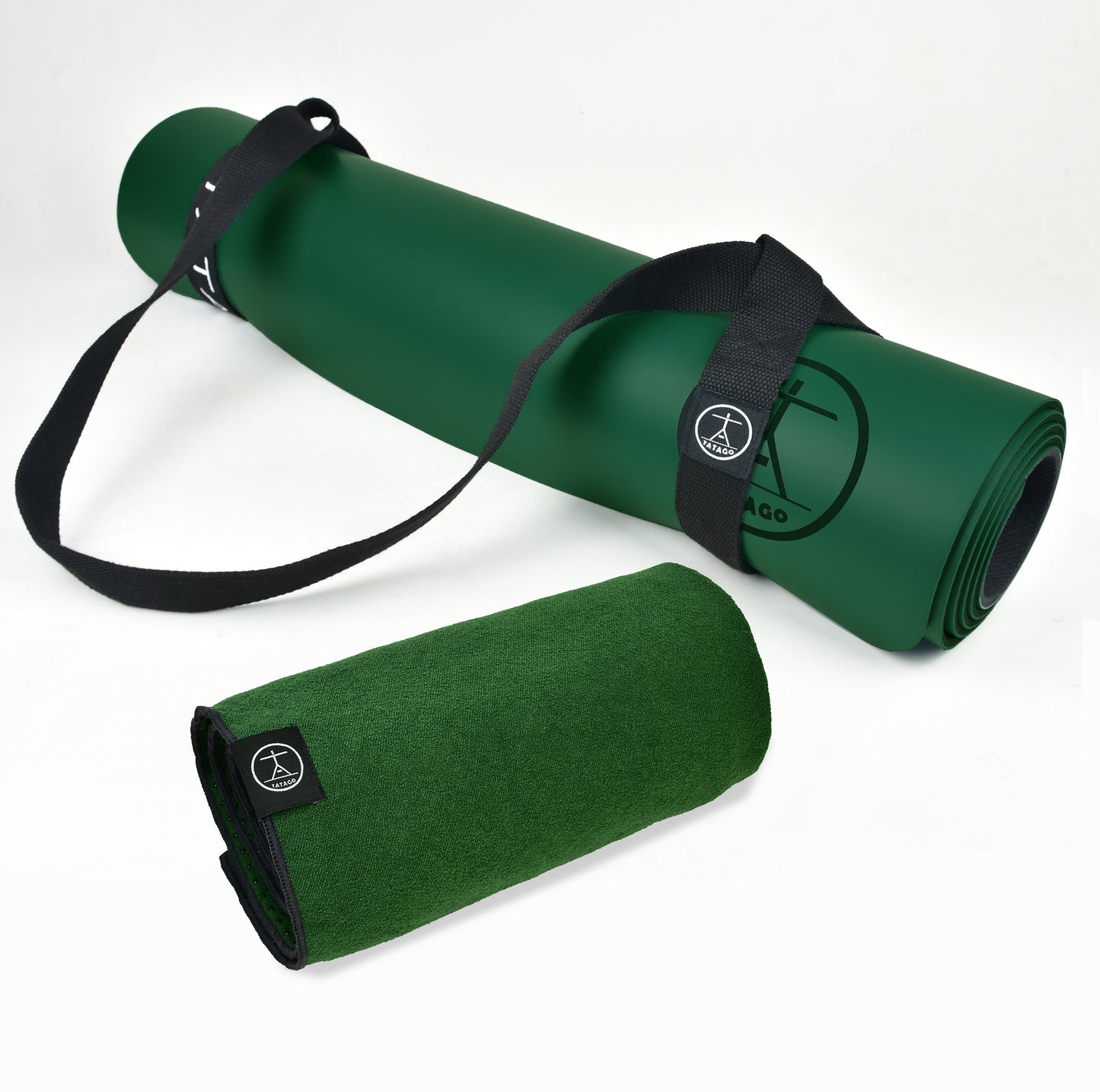 extra large hot yoga mat and yoga towel bundle for bikram pilates sweaty workouts non slip grip support