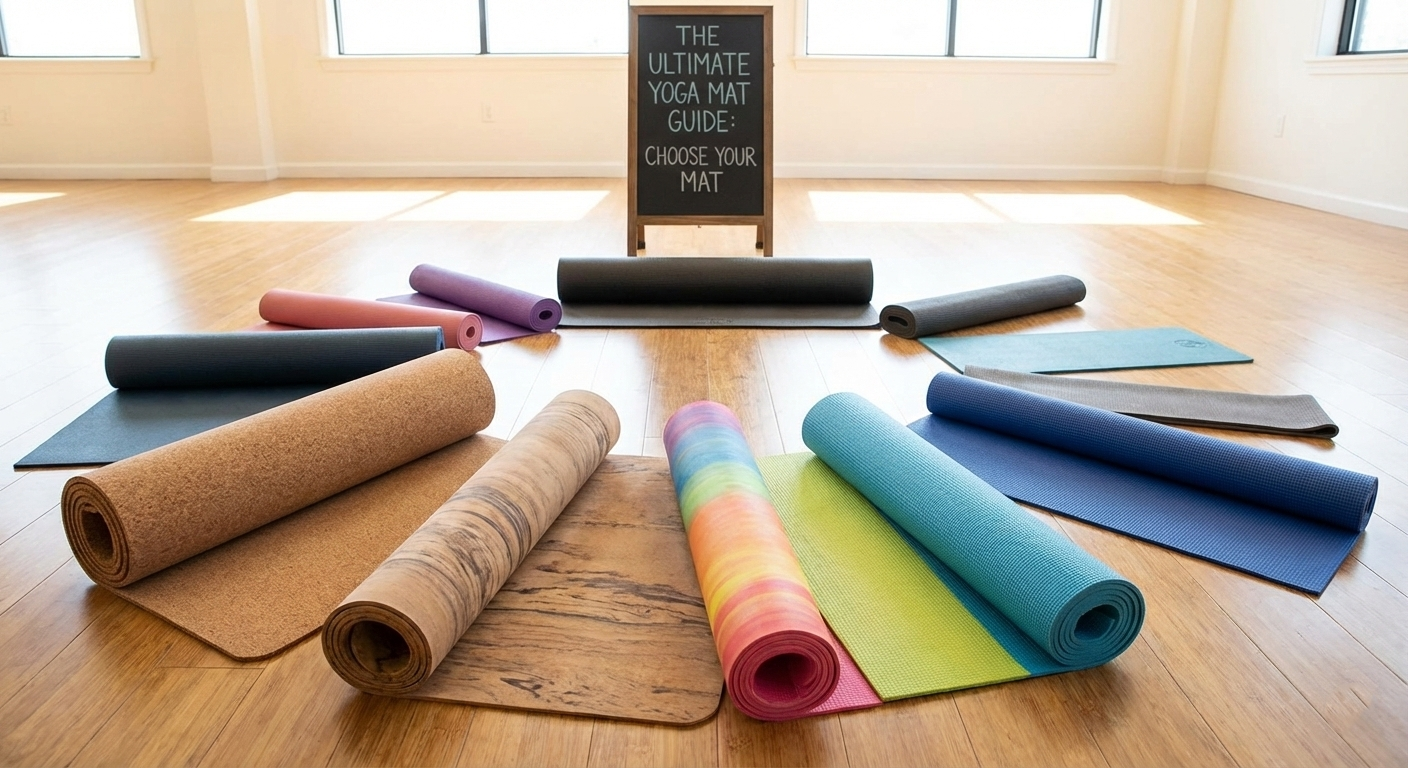 Natural rubber extra large yoga mats thick and big, in a circle.