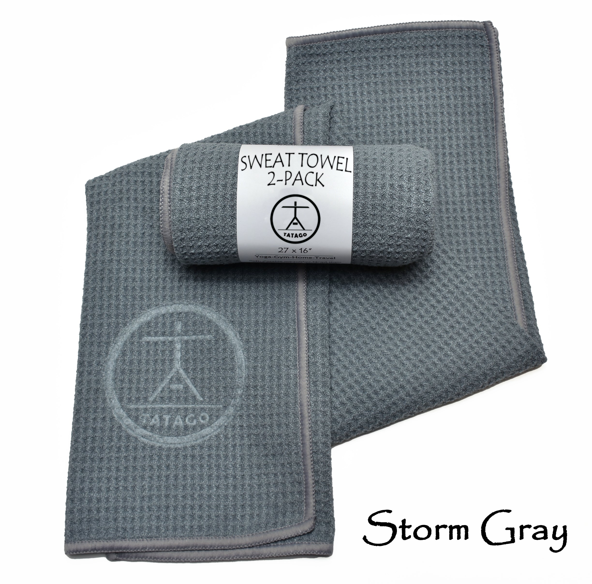 Gym sweat towel in storm gray microfiber - Storm Gray (2-Pack)