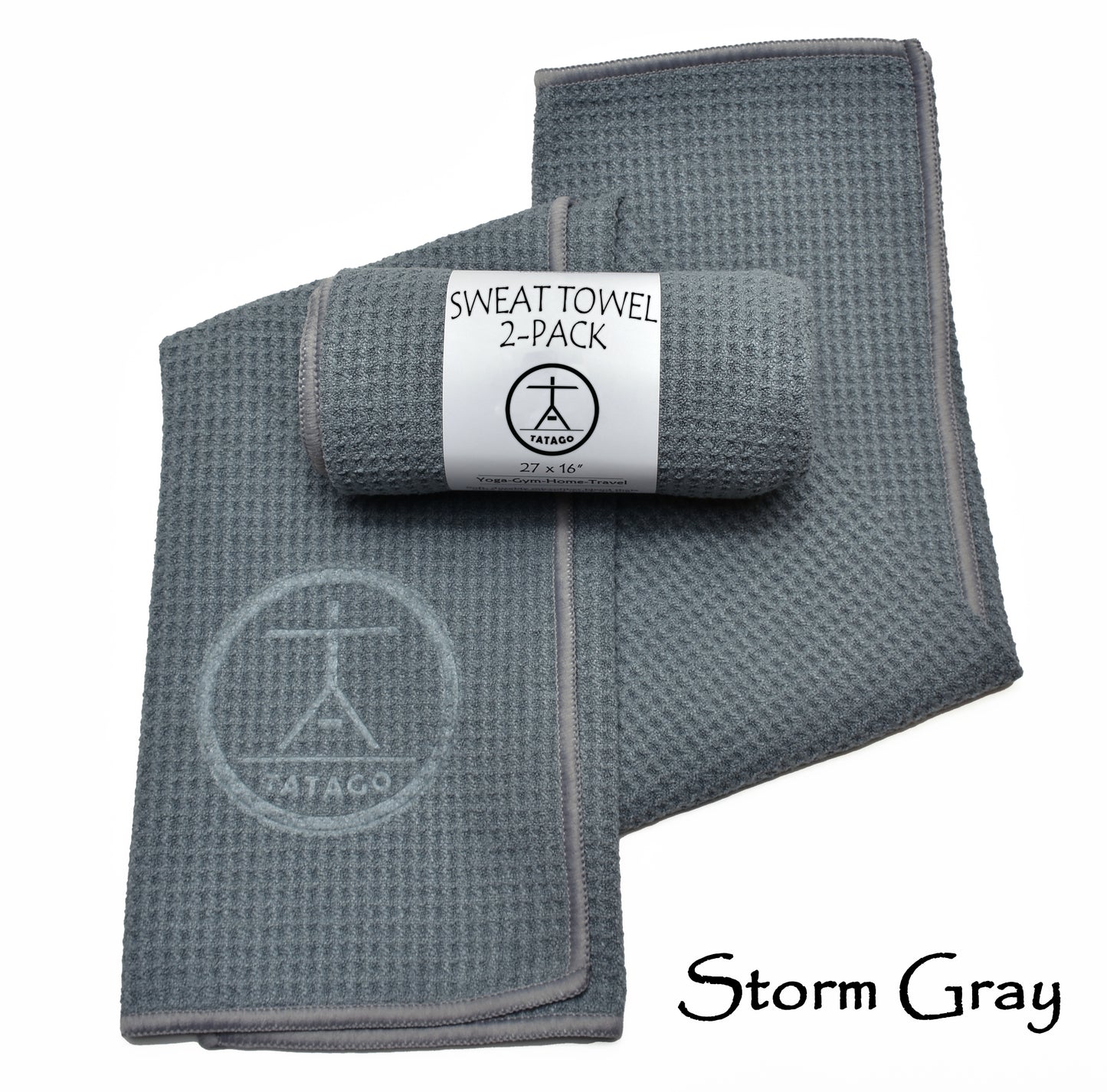 Gym sweat towel in storm gray microfiber - Storm Gray (2-Pack)