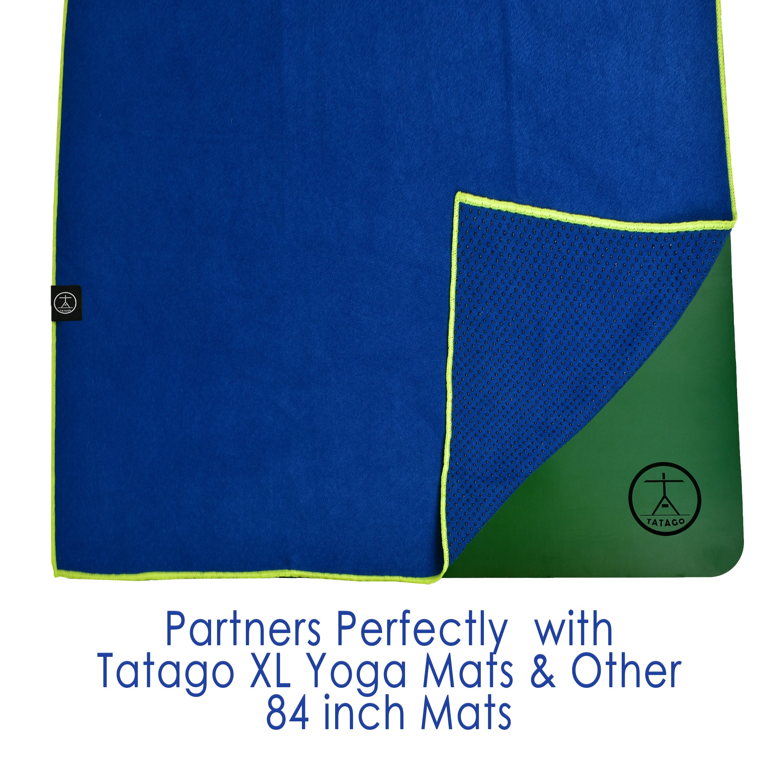 Microfiber yoga towel with soft absorbent surface - Cobalt Blue