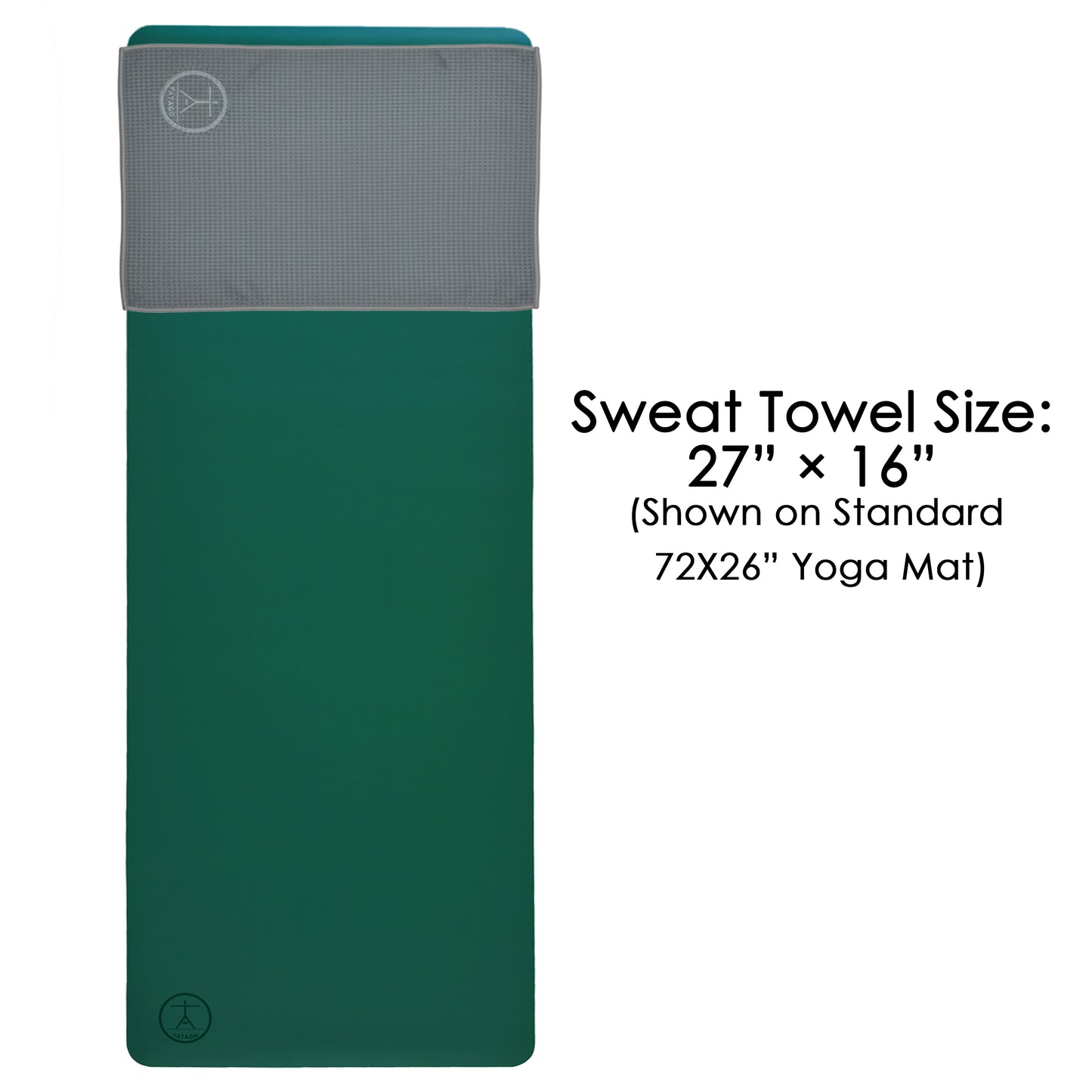 microfiber fitness towel over a yoga mat towel. Storm Gray (2-Pack)