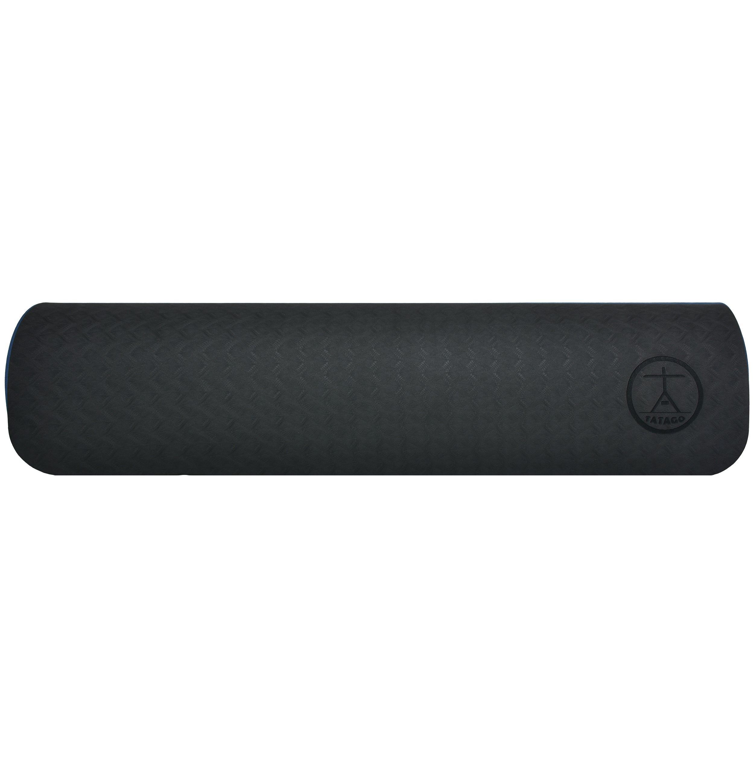 A wide thick yoga mat with a textured surface.