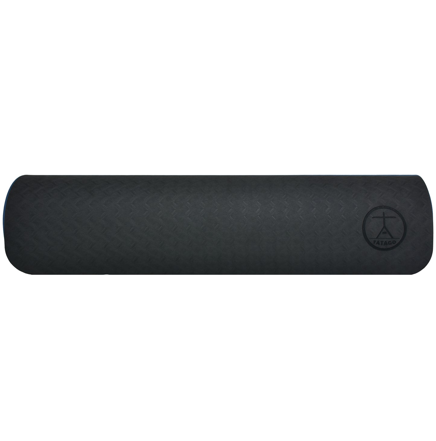 A wide thick yoga mat with a textured surface.