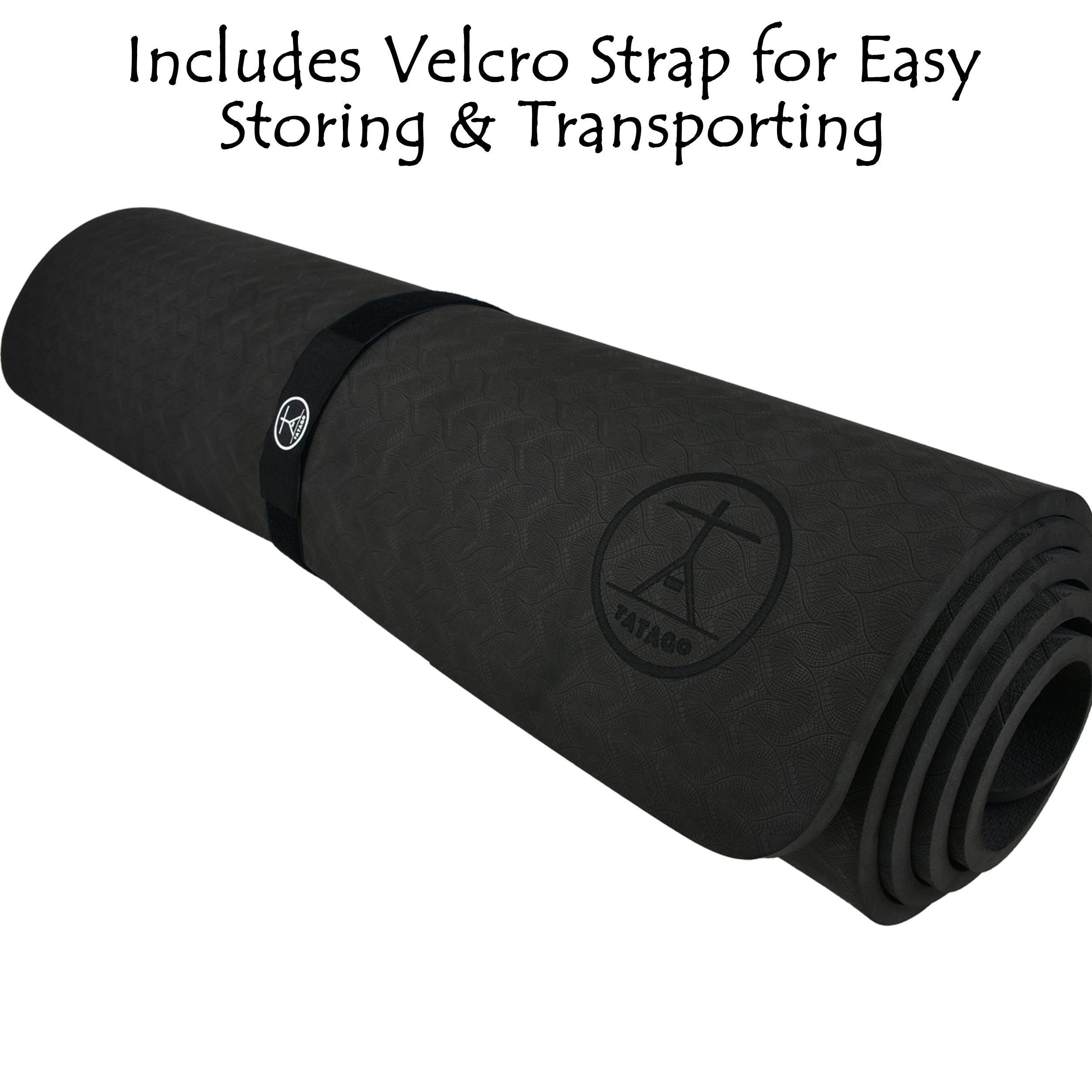 Extra thick yoga mat 10 mm with carry strap best thick exercise mat for home storage and travel