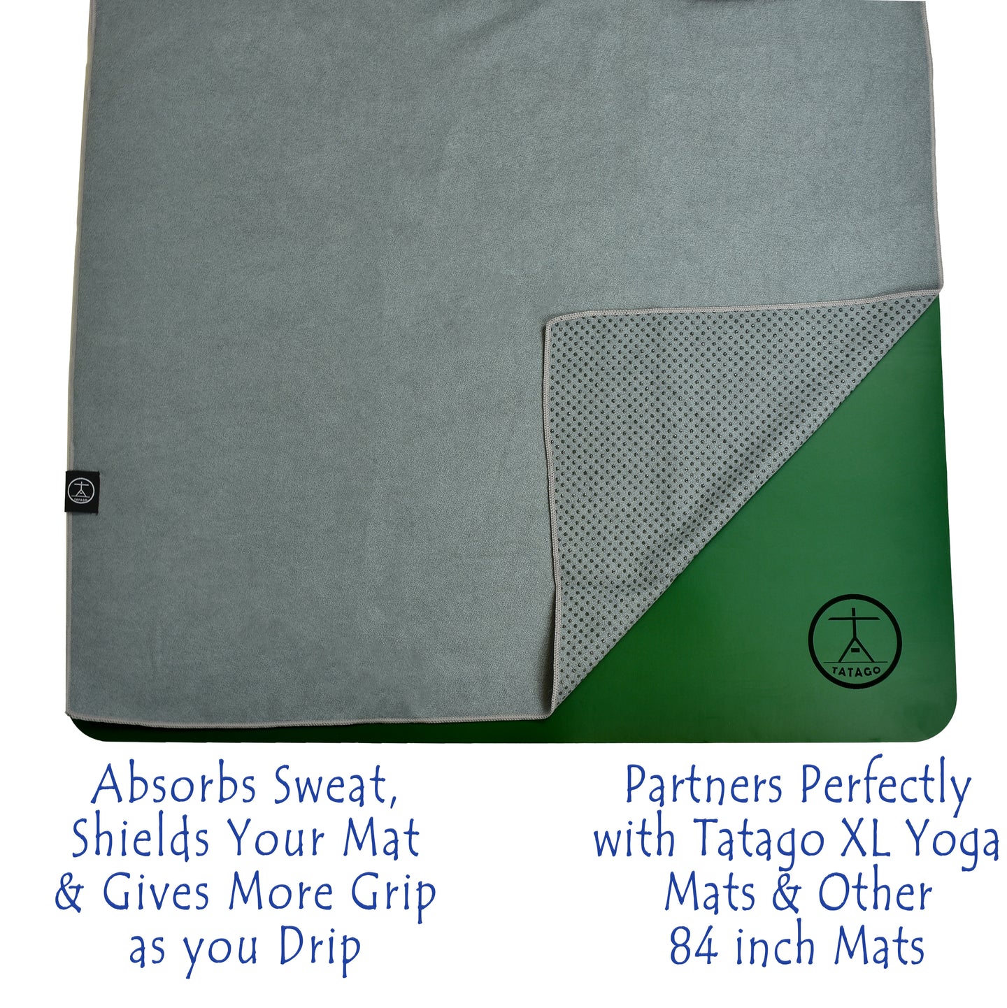 84" Yoga Mat Towel (Nube Gris)