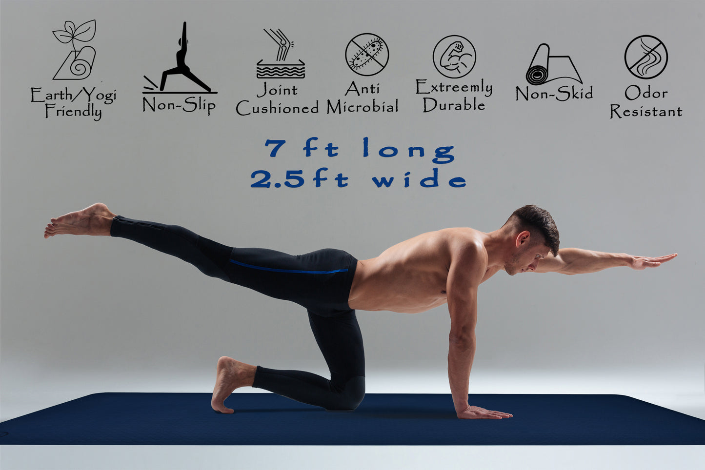 Ultimate yoga mat for men, extra thick and wide